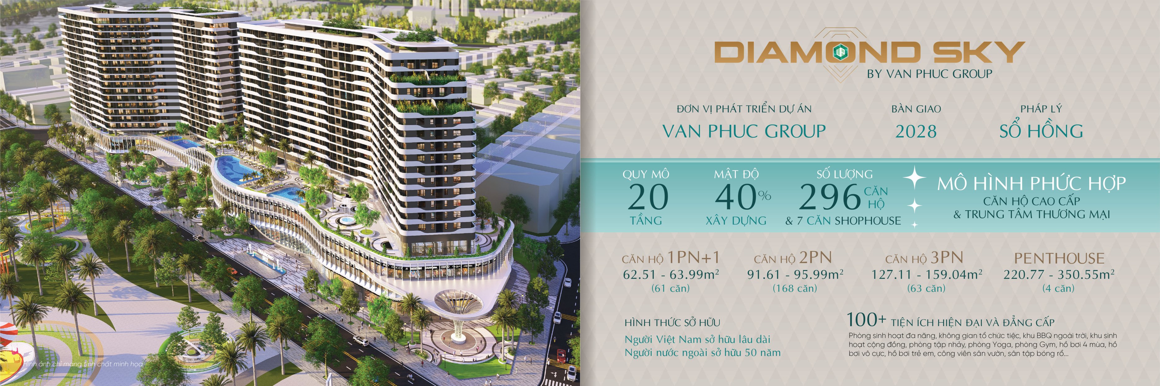 Phối cảnh tổng thể Diamond Sky